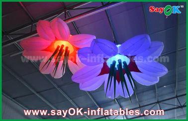 विज्ञापन / घटना के लिए एलईडी हैंग फ्लॉवर Inflatable प्रकाश सजावट नायलॉन कपड़ा