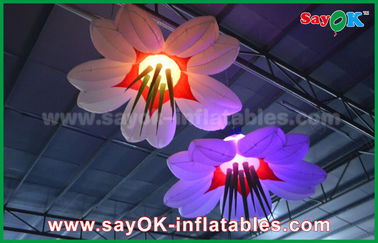 विज्ञापन / घटना के लिए एलईडी हैंग फ्लॉवर Inflatable प्रकाश सजावट नायलॉन कपड़ा