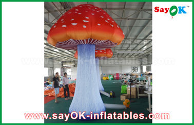 ब्लोअर में अंतर्निहित ऑक्सफोर्ड क्लॉथ जायंट इन्फ्लैटेबल मशरूम विज्ञापन Inflatables