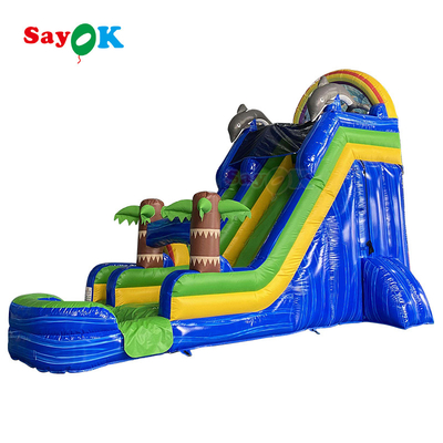 आउटडोर inflatable स्लाइड विशाल वाणिज्यिक वयस्क ब्लास्ट अप वाटर स्लाइड जंपर उछाल लोगो मुद्रण