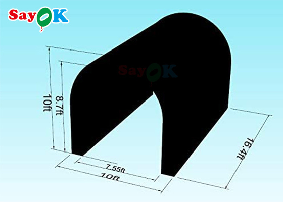 गतिविधि प्रदर्शनियों के लिए बहुक्रियाशील ग्रोन ब्लैक inflatable सुरंग तम्बू