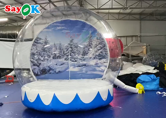 0.6 मिमी पीवीसी Inflatable यार्ड सजावट क्रिसमस पृष्ठभूमि दीवार मानव हिमपात ग्लोब फोटो बूथ