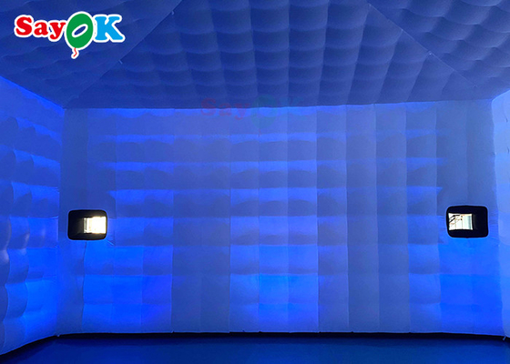 एलईडी रोशनी के साथ बड़े inflatable तम्बू विशाल मोबाइल 8x8x4m आउटडोर inflatable तम्बू जलरोधक