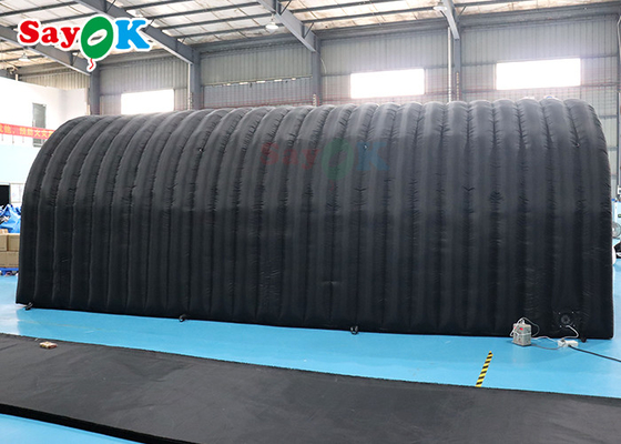 आउटडोर एयर टेंट 210 डी ऑक्सफोर्ड ब्लैक inflatable सुरंग टेंट बहु समारोह गतिविधियों के लिए प्रदर्शनियों