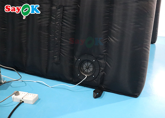 आउटडोर एयर टेंट 210 डी ऑक्सफोर्ड ब्लैक inflatable सुरंग टेंट बहु समारोह गतिविधियों के लिए प्रदर्शनियों