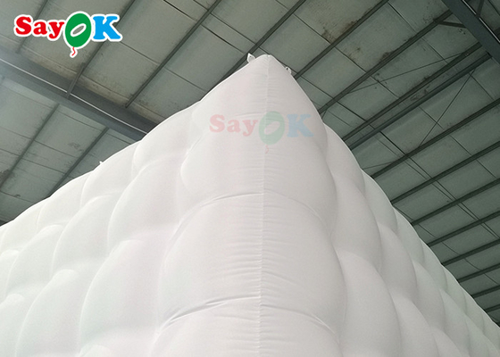 कस्टम inflatable तम्बू एलईडी ऑक्सफोर्ड inflatable घन तम्बू वर्ग पार्टी केंद्र प्रदर्शन के लिए मार्की