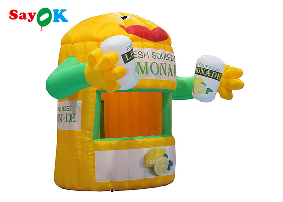 प्रचार के लिए एयर ब्लोअर के साथ inflatable लॉन टेंट स्टैंड आउटडोर टेंट inflatable नींबू का रस बूथ