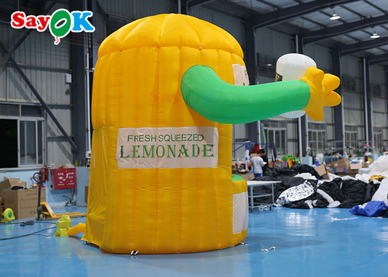 प्रचार के लिए एयर ब्लोअर के साथ inflatable लॉन टेंट स्टैंड आउटडोर टेंट inflatable नींबू का रस बूथ