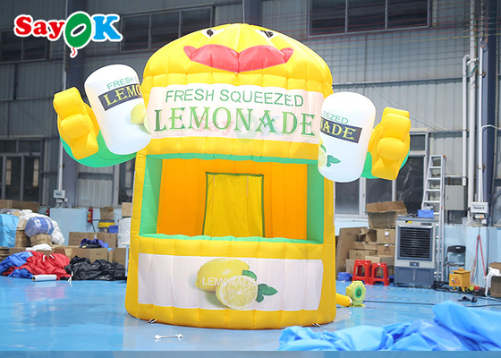 प्रचार के लिए एयर ब्लोअर के साथ inflatable लॉन टेंट स्टैंड आउटडोर टेंट inflatable नींबू का रस बूथ