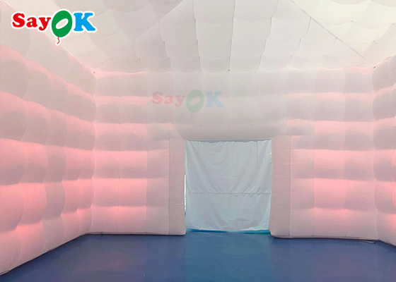 मोबाइल 8x8x4m आउटडोर सफेद inflatable हवा का तम्बू खुश पार्टियों के लिए inflatable पार्टी तम्बू