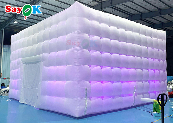 मोबाइल 8x8x4m आउटडोर सफेद inflatable हवा का तम्बू खुश पार्टियों के लिए inflatable पार्टी तम्बू