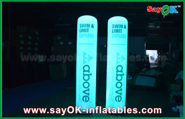 राज्य सजावट के लिए मुद्रित Inflatable प्रकाश सजावट स्तंभ स्तंभ आकार गुब्बारा