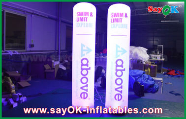 राज्य सजावट के लिए मुद्रित Inflatable प्रकाश सजावट स्तंभ स्तंभ आकार गुब्बारा