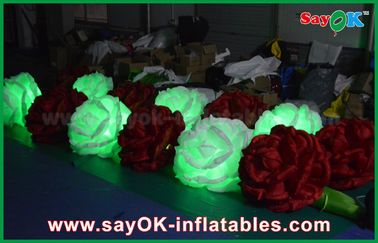 सीई / उल ब्लोअर के साथ एलईडी प्रकाश Inflatable प्रकाश सजावट डीआईए गुलाब फूल