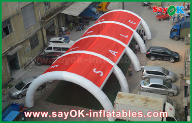 प्रदर्शनी या घटना के लिए लाल और सफेद विशालकाय Inflatable एयर तम्बू गेट
