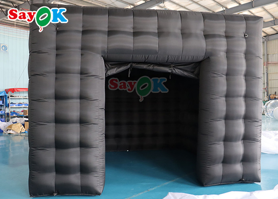 वाणिज्यिक काले रंग के inflatable एयर टेंट किराया संरचना प्रदर्शनी inflatable घन टेंट
