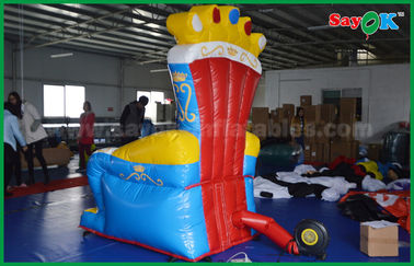 ब्लू एंड रेड पीवीसी कस्टम विज्ञापन Inflatables सिंहासन / सोफा प्रस्ताव के लिए