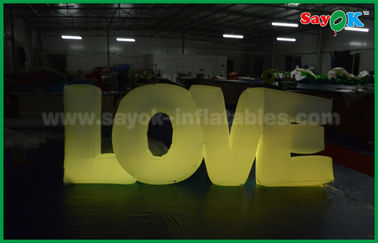 रोमांटिक Inflatable प्रकाश सजावट, एलईडी लाइट के साथ Inflatable प्यार पत्र