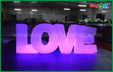 रोमांटिक Inflatable प्रकाश सजावट, एलईडी लाइट के साथ Inflatable प्यार पत्र