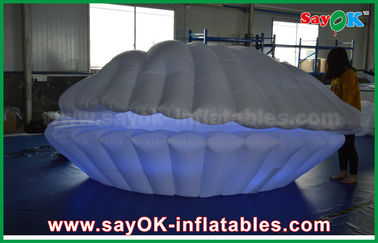 विज्ञापन के लिए सफेद नायलॉन कपड़ा Inflatable प्रकाश सजावट एलईडी शैल