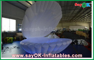 विज्ञापन के लिए सफेद नायलॉन कपड़ा Inflatable प्रकाश सजावट एलईडी शैल