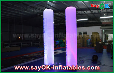 लोगो मुद्रण के साथ विज्ञापन 2.5 मीटर ऊँचाई प्रकाश Inflatable स्तंभ स्तंभ