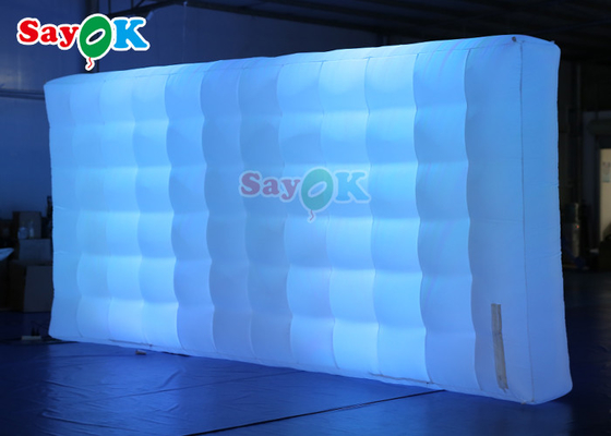 ऑक्सॉर्ड कपड़े inflatable फोटो बूथ पृष्ठभूमि एलईडी दीवार प्रकाश रंगीन inflatable एलईडी दीवार