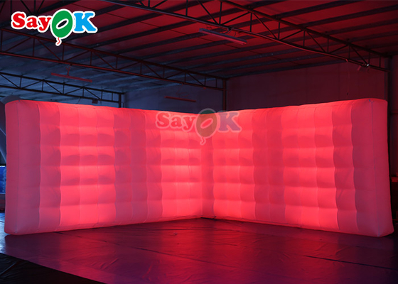 ऑक्सॉर्ड कपड़े inflatable फोटो बूथ पृष्ठभूमि एलईडी दीवार प्रकाश रंगीन inflatable एलईडी दीवार