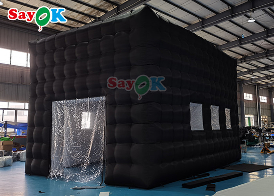 एलईडी डिस्को नाइट क्लब पार्टी तम्बू कस्टम inflatable तम्बू inflatable रात क्लब के लिए घटनाओं वयस्क काले घन घर