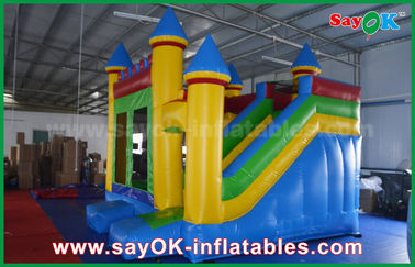 स्लाइड 3 साल की वारंटी के साथ बच्चों ब्लू / पीला वाणिज्यिक Inflatable बाउंस हाउस