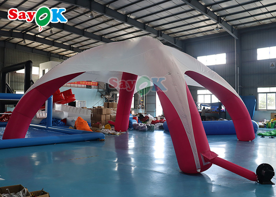 कार्यक्रम प्रायोजित एक्स आकार के inflatable Spider Tent विज्ञापन प्रोमो टेंट सफेद और गुलाबी inflatable एयर टेंट