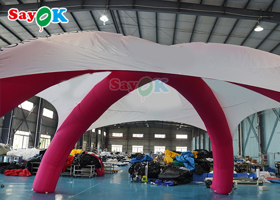 कार्यक्रम प्रायोजित एक्स आकार के inflatable Spider Tent विज्ञापन प्रोमो टेंट सफेद और गुलाबी inflatable एयर टेंट