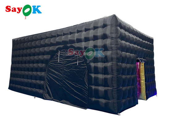 विज्ञापन नाइट क्लब inflatable घन तम्बू मजबूत ऑक्सफोर्ड कपड़े सामग्री inflatable हवा तम्बू