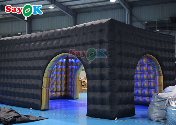 विज्ञापन नाइट क्लब inflatable घन तम्बू मजबूत ऑक्सफोर्ड कपड़े सामग्री inflatable हवा तम्बू