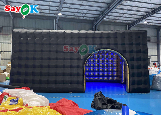 विज्ञापन नाइट क्लब inflatable घन तम्बू मजबूत ऑक्सफोर्ड कपड़े सामग्री inflatable हवा तम्बू