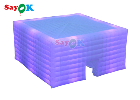 स्वचालित inflatable लॉन टेंट 10x10x5m inflatable एलईडी पार्टी टेंट inflatable हवा टेंट