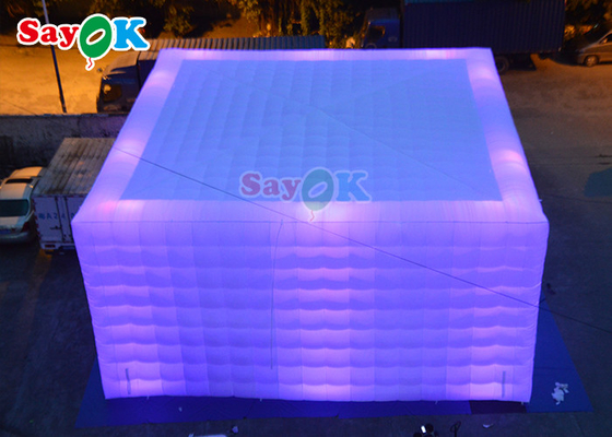 स्वचालित inflatable लॉन टेंट 10x10x5m inflatable एलईडी पार्टी टेंट inflatable हवा टेंट