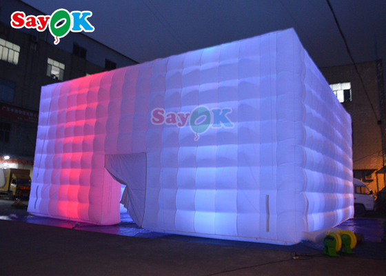 स्वचालित inflatable लॉन टेंट 10x10x5m inflatable एलईडी पार्टी टेंट inflatable हवा टेंट