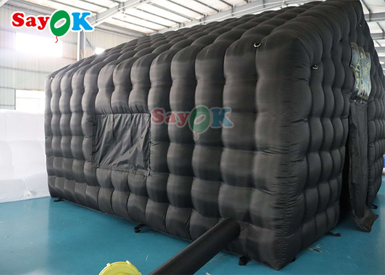 6x5x4mH Inflatable Club Tent Custom Black Large Portable Party LED Lighting Inflatable Nightclub किराया पर लेने के लिए