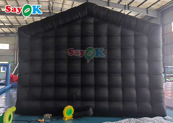 कस्टम काले बड़े 20ft inflatable हवा तम्बू पोर्टेबल पार्टी एलईडी प्रकाश व्यवस्था inflatable नाइट क्लब