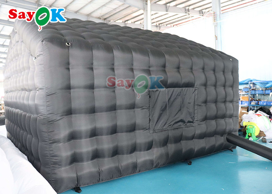 कस्टम काले बड़े 20ft inflatable हवा तम्बू पोर्टेबल पार्टी एलईडी प्रकाश व्यवस्था inflatable नाइट क्लब