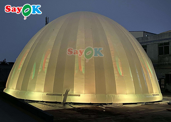 एलईडी के साथ inflatable एयर टेंट इवेंट inflatable गुंबद मार्की इग्लू inflatable यार्ड टेंट