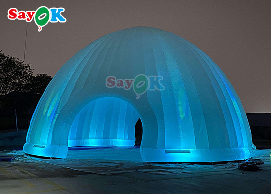 एलईडी के साथ inflatable एयर टेंट इवेंट inflatable गुंबद मार्की इग्लू inflatable यार्ड टेंट