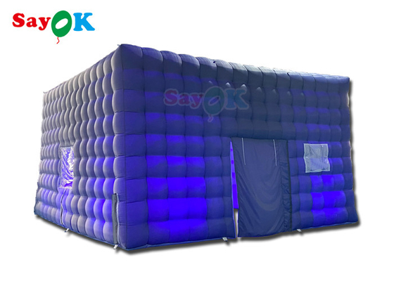 ऑटोमैटिक inflatable पार्टी टेंट हाउस नाइट क्लब Inflatable Cube Tent किराये के लिए 7x7x4mH