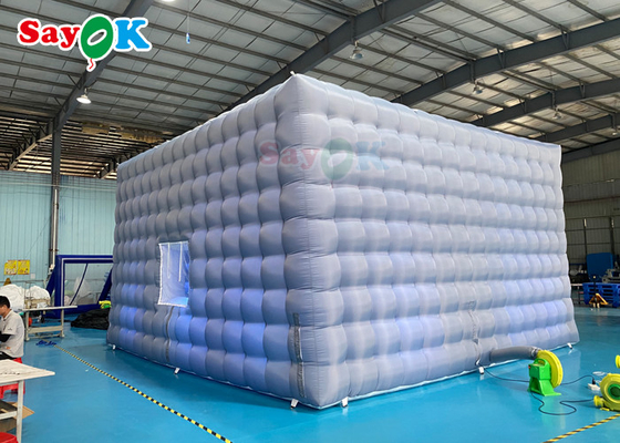 ऑटोमैटिक inflatable पार्टी टेंट हाउस नाइट क्लब Inflatable Cube Tent किराये के लिए 7x7x4mH