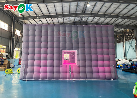 ऑटोमैटिक inflatable पार्टी टेंट हाउस नाइट क्लब Inflatable Cube Tent किराये के लिए 7x7x4mH