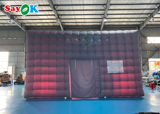 ऑटोमैटिक inflatable पार्टी टेंट हाउस नाइट क्लब Inflatable Cube Tent किराये के लिए 7x7x4mH