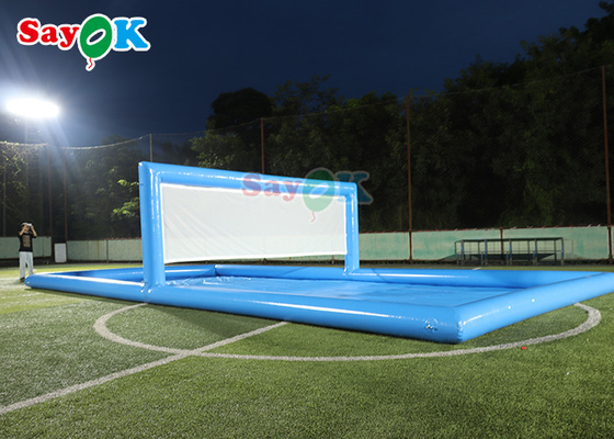 वाटर पार्क खेल बड़े पूल Inflatable वॉलीबॉल मैदान Inflatable पानी टेनिस कोर्ट खेल खेल के लिए