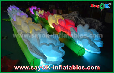 शादी के लिए रोमांटिक Inflatable प्रकाश सजावट / एलईडी Inflatable फूल चेन गुलाब