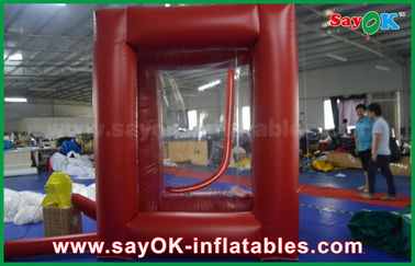 पीवीसी सामग्री के साथ 2x2 मीटर कैश ग्रैब मशीन Inflatable धन बूथ